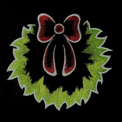 Christmas Wreath With Red Bow