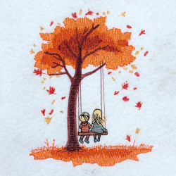 Best Friends Under The Fall Tree