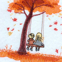 Best Friends Under The Fall Tree