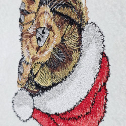 Sleeping Puppy With Santa Hat