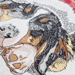 Berner Dog With Santa Hat