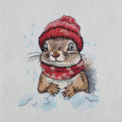 Winter Cozy Squirrel