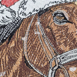 Horse Head With Santa Hat