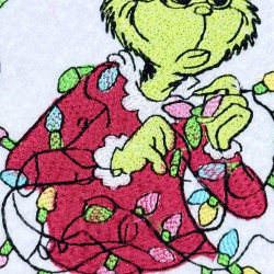 Christmas Thief Tangled In Christmas Lights