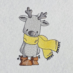 Baby Reindeer With Scarf And Boots