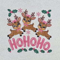 Hohoho Christmas Reindeer Trio