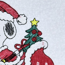 Nosey Dog On Sleigh With Reindeer