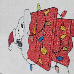 Sleeping Nosey Dog On Decorated House