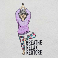 Breathe Relax Restore Woman Quote