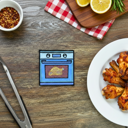 Chicken baking In Oven ITH Coaster