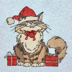 Cat With Christmas Gifts