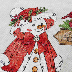 Holiday Snow Lady With Greeting Sign