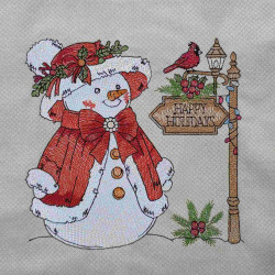 Holiday Snow Lady With Greeting Sign