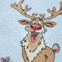 Happy Reindeer With Christmas Gift