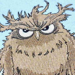 Brown Owl Embroidery Design