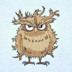 Brown Owl Embroidery Design