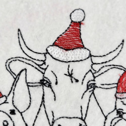 Christmas Farm Animals Lineart 