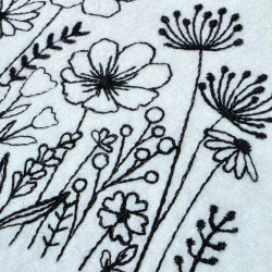 Floral Field Line Art