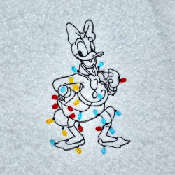 Christmas Lights Female Duck Line Art