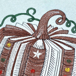 Gingerbread Library Pumpkin