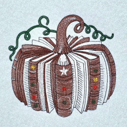 Gingerbread Library Pumpkin