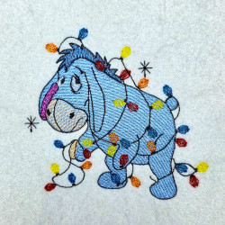 Eeyore Tangled In Christmas Lights