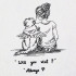 Always Visit Angel Dog Line Art