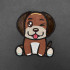 Winking Dog Applique FSA