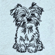 Adorable YorkieTerrier Lineart