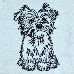 Adorable YorkieTerrier Lineart
