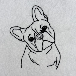 Curious French Bulldog Lineart