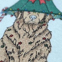 Golden Retriever Christmas Decor Lamp