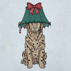 Golden Retriever Christmas Decor Lamp