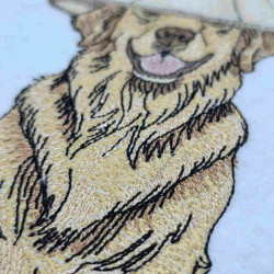 Golden Retriever Lamp On Head 