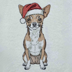 Chihuahua With Santa Hat