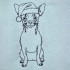 Chihuahua With Santa Hat Line Art