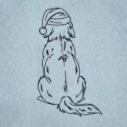 Golden Retriever Back View Line Art