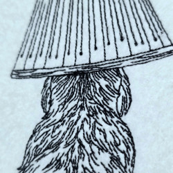 Back View Schnauzer Dog Line Art