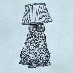 Back View Schnauzer Dog Line Art