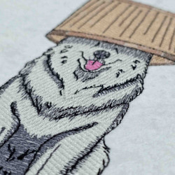 Samoyed Lamp On Head Dog