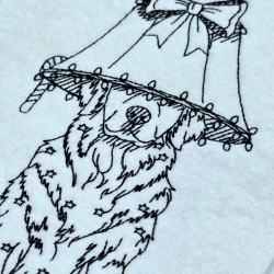 Golden Retriever Christmas Decor Lamp Line Art