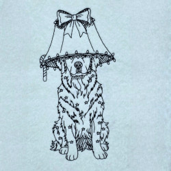 Golden Retriever Christmas Decor Lamp Line Art