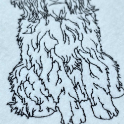 Shih Tzu Lamp On Head Dog Line Art