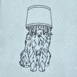 Shih Tzu Lamp On Head Dog Line Art