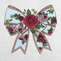 Rosey Floral Bow