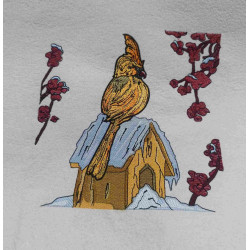 Winter Cardinal Cottage