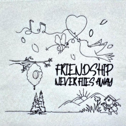 Friendship Never Flies Away Line Art