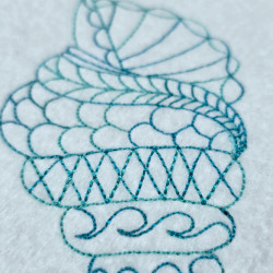 Spiral Seashell Line Art