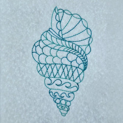Spiral Seashell Line Art