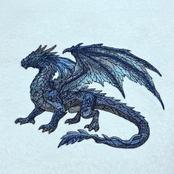 Blue Dragon With Wide Wings
